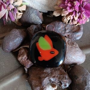 Vintage Mexico J. Fuentes Dichroic Fused Glass Pendant Rare